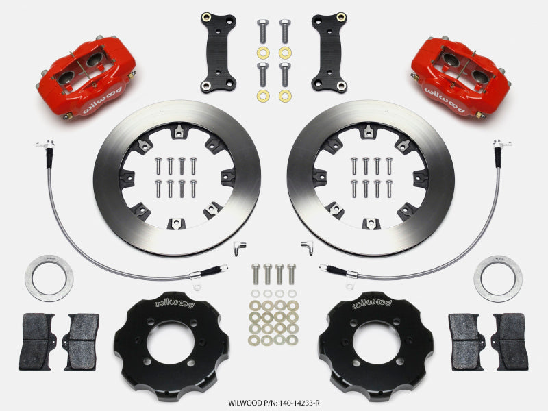 Wilwood Forged Dynalite Front Hat Kit 12.19in Red 2016-Up Mazda MX5 Miata w/ Lines Big Brake Kits Wilwood