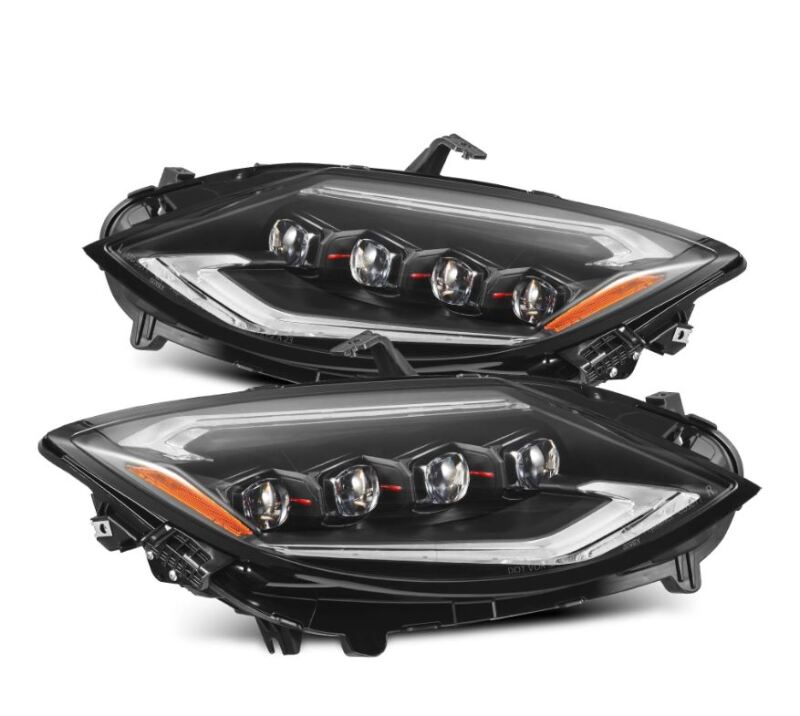 AlphaRex 23-24 Nissan Z NOVA-Series LED Projector Headlights Black w/Activation Light & Seq.Sig Headlights AlphaRex