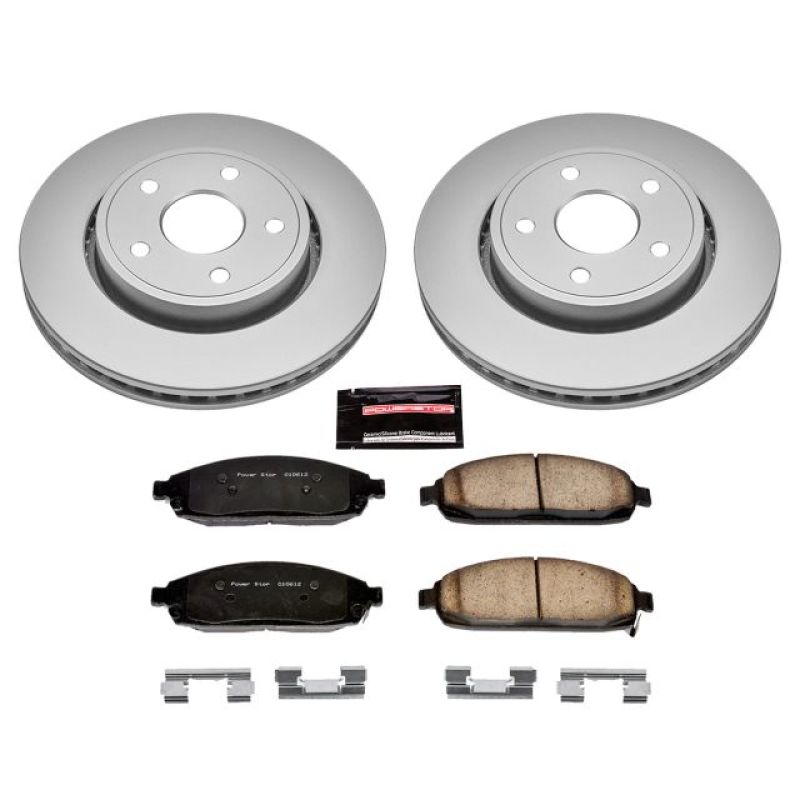 Power Stop 06-10 Jeep Commander Front Z17 Evolution Geomet Coated Brake Kit Brake Kits - Performance Blank PowerStop