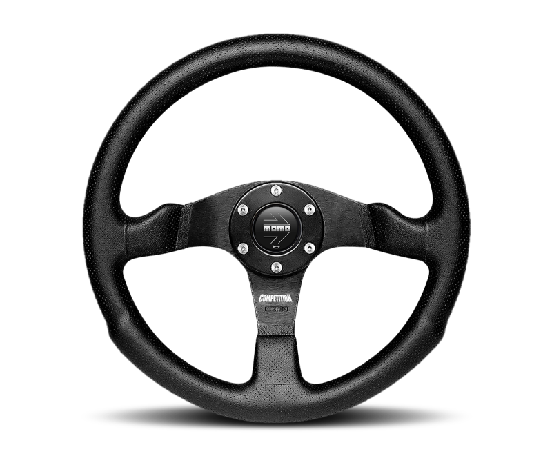Momo Competition Steering Wheel 350 mm - Black AirLeather/Black Spokes Steering Wheels MOMO