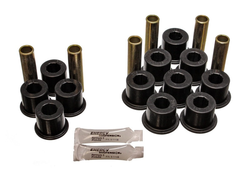 Energy Suspension 97-04 Dodge Dakota 2WD / 87-04 4WD Black Rear Leaf Spring Bushing Set Bushing Kits Energy Suspension