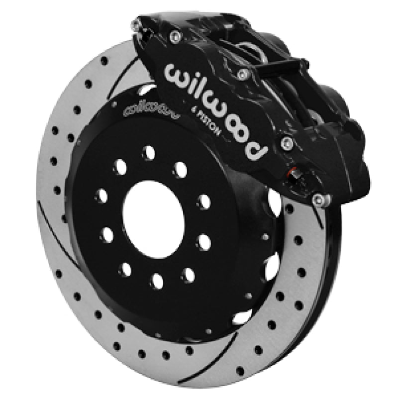 Wilwood 63-87 C10/C15 Superlite 6p FNSL6R Brake Kit Drill/Slot DSE Spindle 13.06 Rotor - Black Big Brake Kits Wilwood