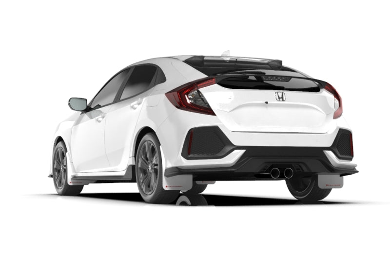 Rally Armor 17-21 Honda Civic Sport/Sport Touring White UR Mud Flap w/Red Logo Mud Flaps Rally Armor