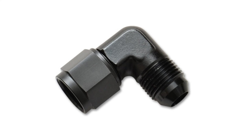 Vibrant -4AN Female to -4AN Male 90 Degree Swivel Adapter (AN to AN) - Anodized Black Only Fittings Vibrant