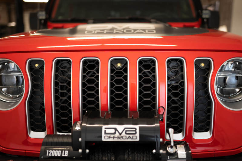 DV8 Offroad 2018+ Jeep JL Grill Amber Marker Lights Grilles DV8 Offroad