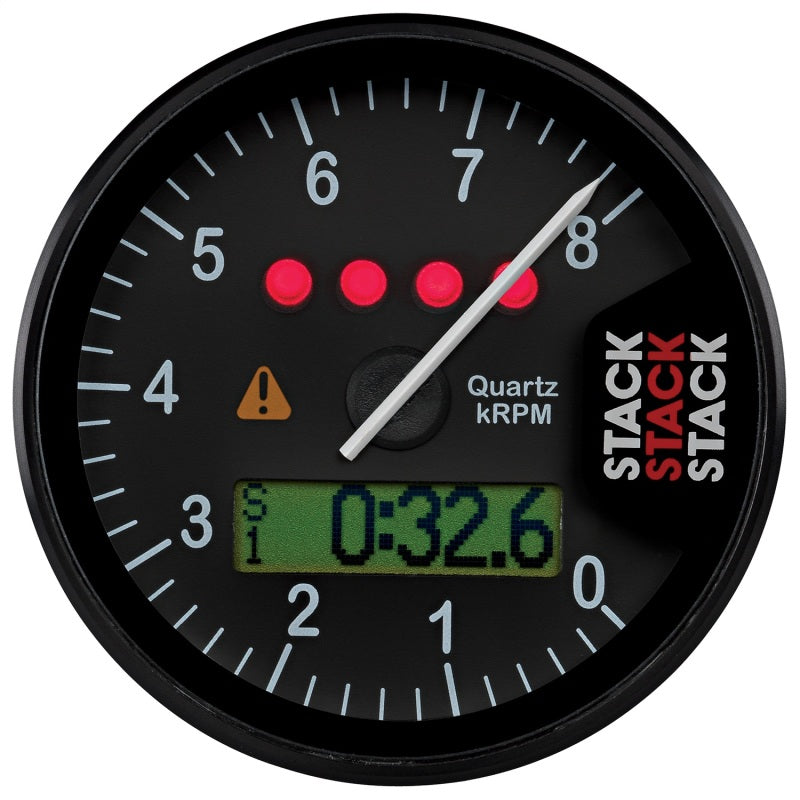 Autometer Stack Display Tachometer 0-8K RPM - Black Gauges AutoMeter