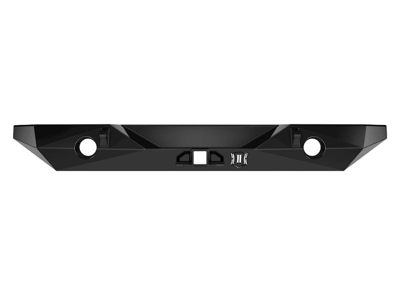 ICON 07-18 Jeep Wrangler JK Pro Series 2 Rear Bumper w/Hitch/Tabs Bumpers - Steel ICON