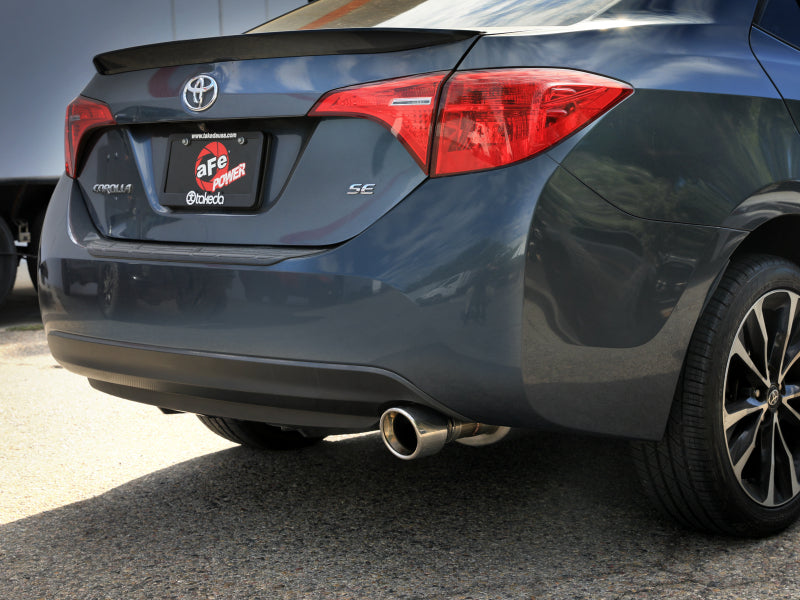 aFe 14-19 Toyota Corolla 1.8L Takeda 2.5in 304SS Axle-Back Exhaust w/ Polished Tip Axle Back aFe