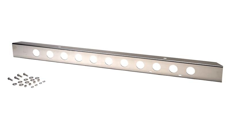 Kentrol 45-86 Jeep CJ 54 Inch Front Bumper with holes - Polished Silver Bumpers - Steel Kentrol