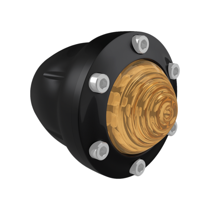 Burly Brand Universal Reaper Amber Front Led Turn Signal Set 5/16 Bolt - Black Sidemarkers & Indicators Burly Brand