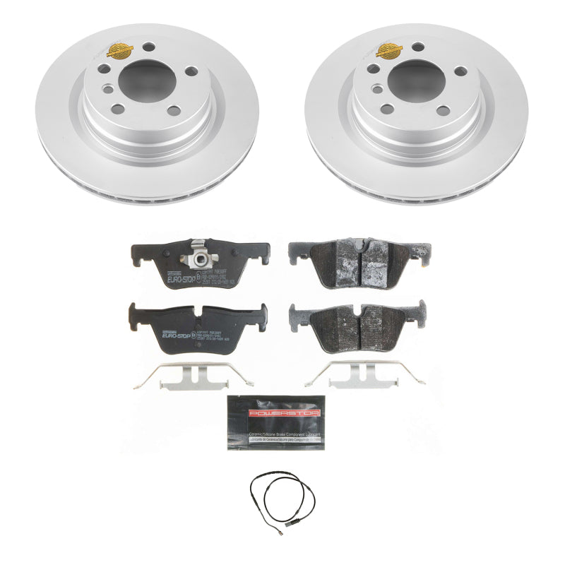 Power Stop 14-16 BMW 228i Rear Euro-Stop Brake Kit Brake Kits - OE PowerStop