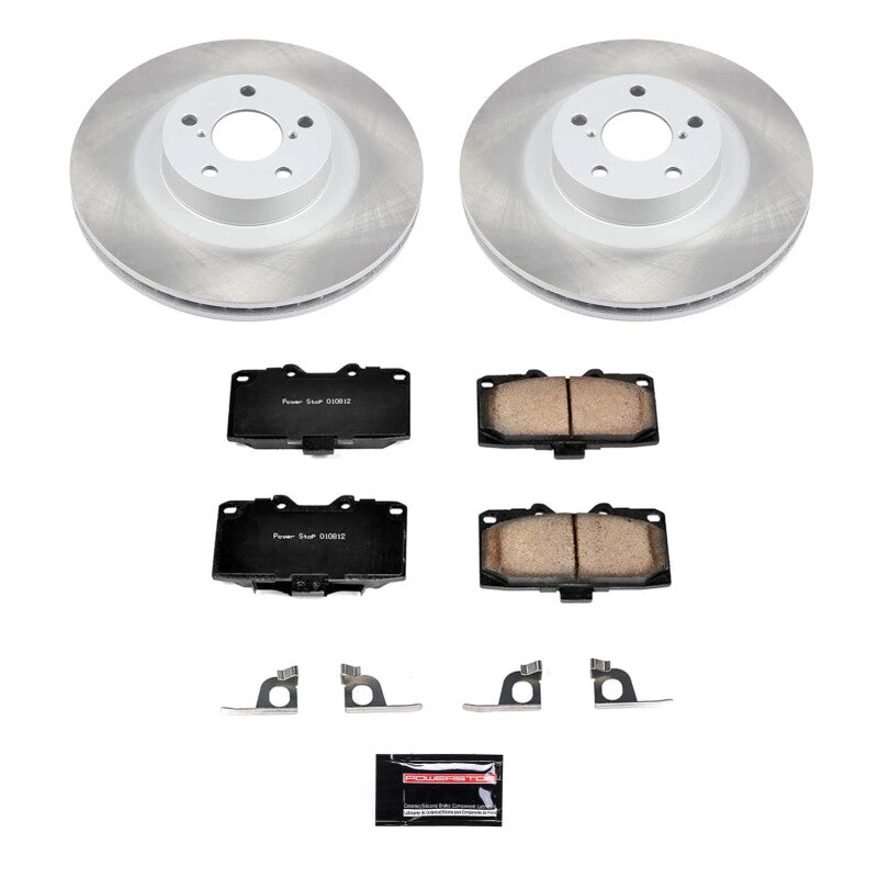 Power Stop 06-07 Subaru Impreza Front Semi-Coated Rotor Kit Brake Kits - Performance Blank PowerStop