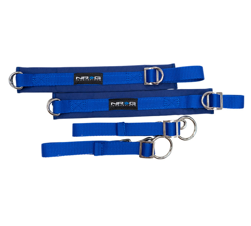 NRG SFI 3.3 Arm Restraints One Pair - Blue Seat Belts & Harnesses NRG