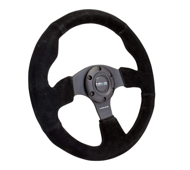 NRG Reinforced Steering Wheel (320mm) Suede w/Black Stitch Steering Wheels NRG
