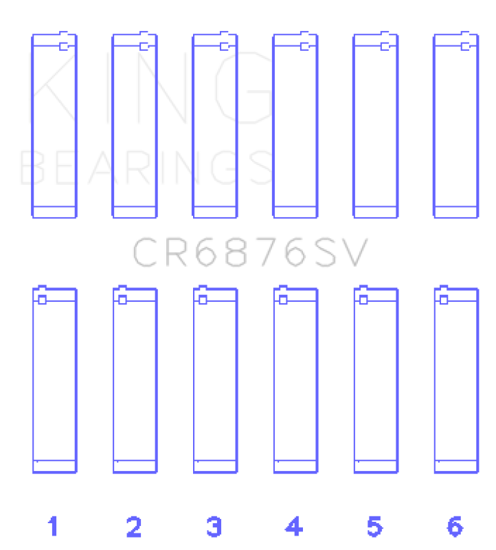 King Engine Bearings Mercedes Benz Om 642 Sputter Replacement (Size +0.50mm) Conrod Bearing Set Connecting Rods King Engine Bearings
