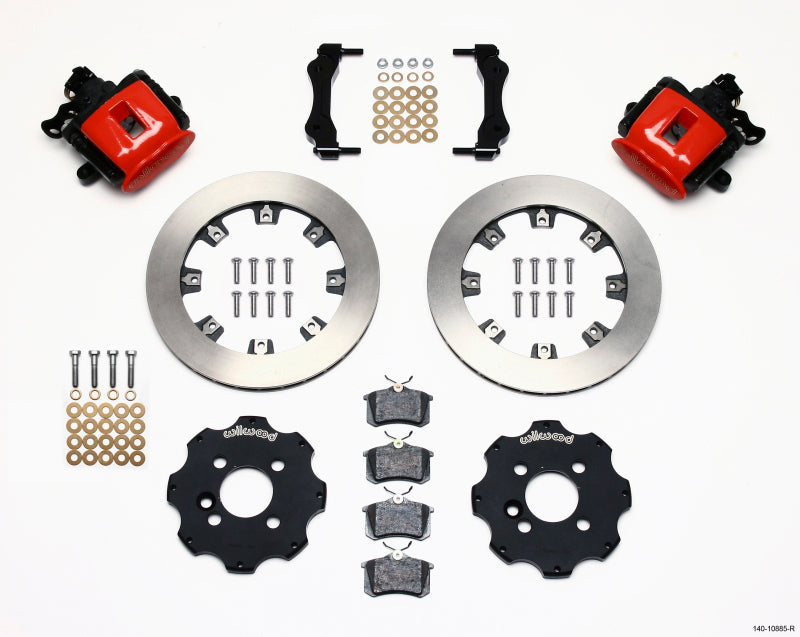 Wilwood Combination Parking Brake Rear Kit 11.75in Red Mini Cooper (Requires 17in Wheels) Brake Calipers - Perf Wilwood