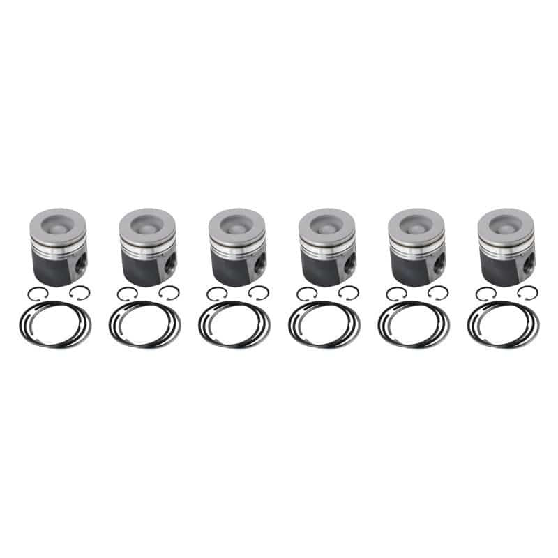 Industrial Injection 94-98 Dodge 12V Mahle Piston Standard Size w/ Rings / Wristpins / Clips Piston Sets - Cast - 6cyl Industrial Injection
