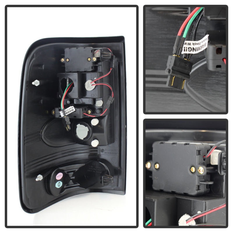 Spyder Ford F150 side 04-08 (Not Fit Heritage & SVT)LED Tail Lights Blk Smke ALT-YD-FF15004-LED-BSM Tail Lights SPYDER