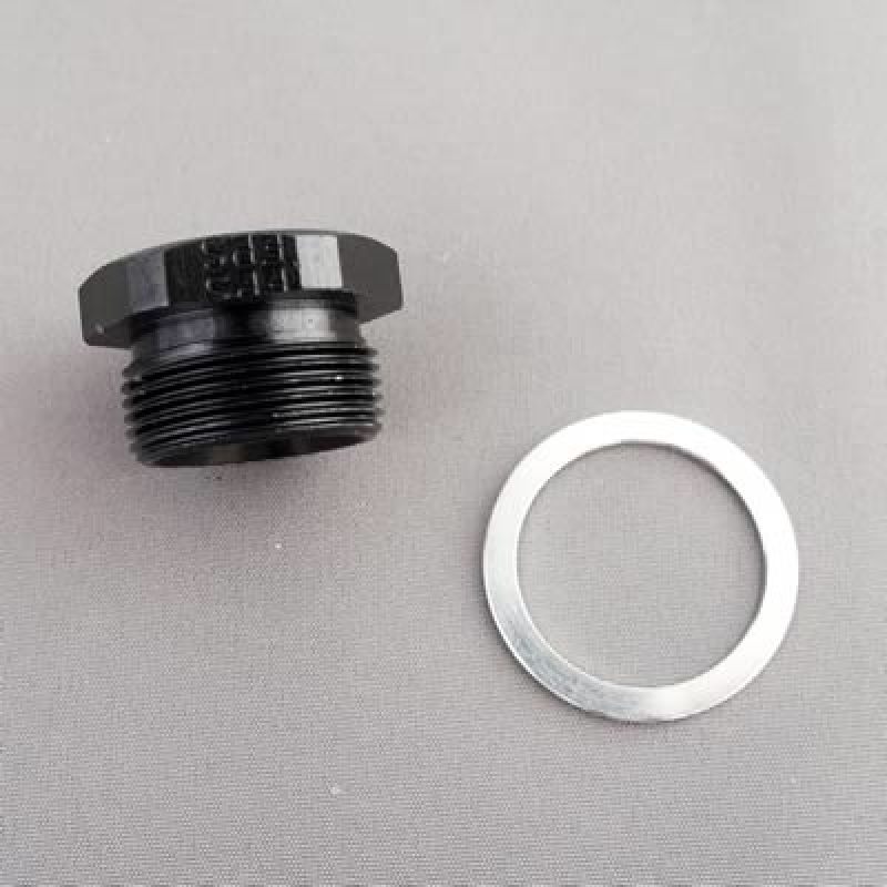 Fragola 9/16-24 Demon Inlet Plug - Blank - Black Fittings Fragola