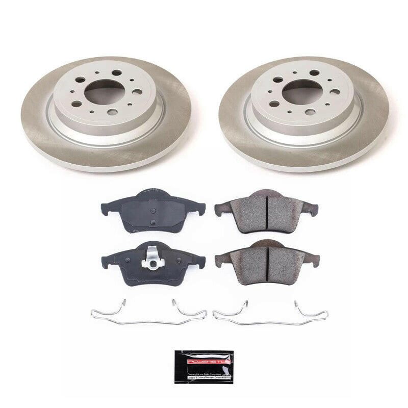Power Stop 03-07 Volvo XC70 Rear Semi-Coated Rotor Kit Brake Kits - Performance Blank PowerStop