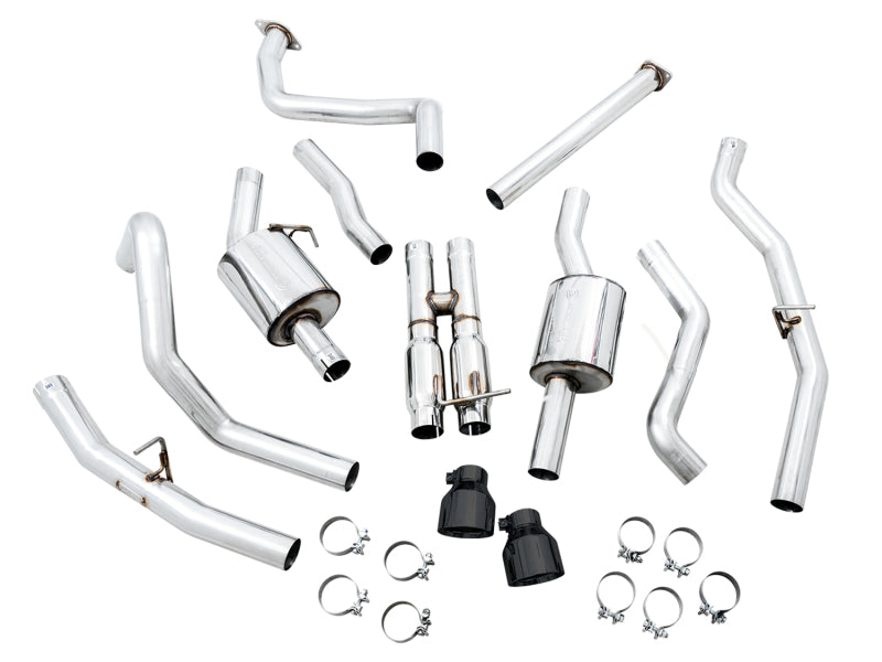 AWE Tuning 2021 RAM 1500 TRX 0FG Cat-Back Exhaust - Diamond Black Tips Catback AWE Tuning