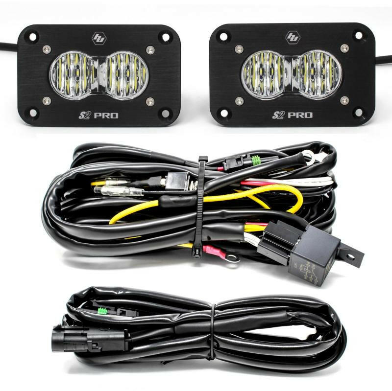 Baja Designs S2 Pro Wide Cornering Pair Flush Mount LED Light Pod Kit Light Bars & Cubes Baja Designs