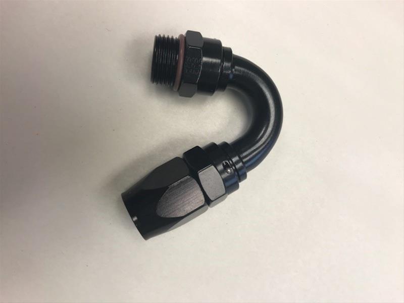 Fragola -10AN Male Rad. Fitting x 150 Degree Pro-Flow Hose End - Black Fittings Fragola