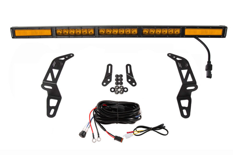 Diode Dynamics 18-21 Jeep JL Wrangler/Gladiator SS30 Bumper Bracket Kit - Amber Combo (Single) Light Bars & Cubes Diode Dynamics