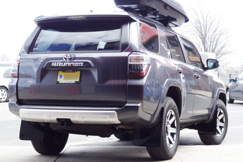 Rally Armor 12-24 Toyota 4Runner Black UR Mud Flap w/White Logo Mud Flaps Rally Armor