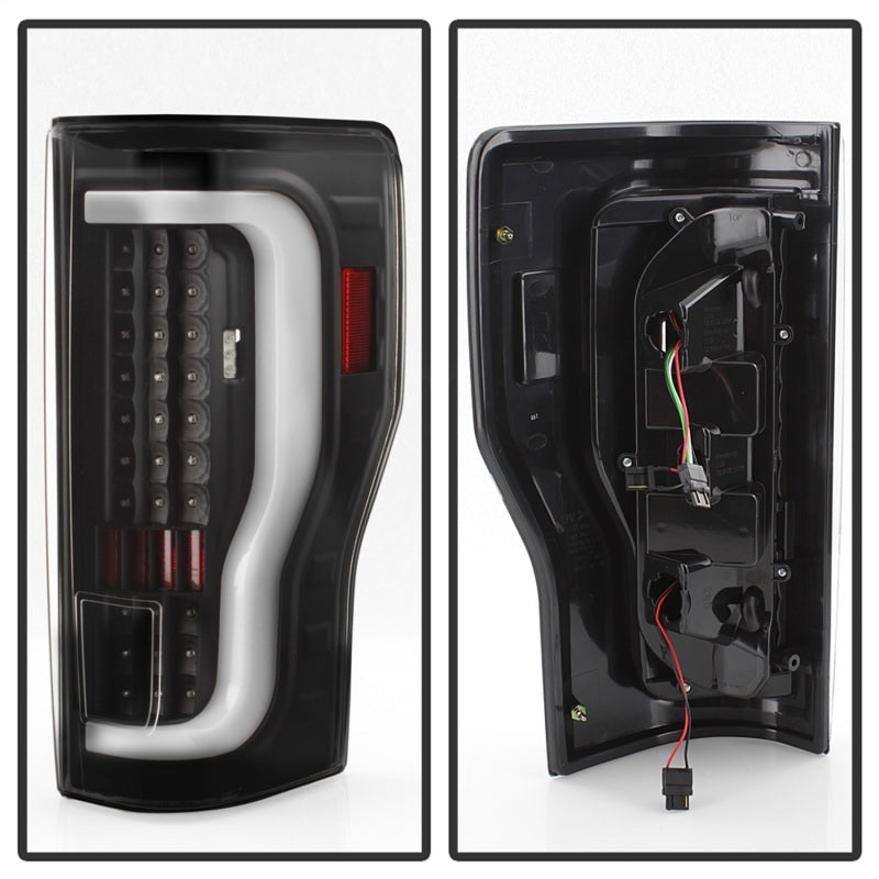 xTune 17-18 Ford F-250 Super Duty (Excl LED Models) LED Tail Lights - Black (ALT-ON-FS17-LBLED-BK) Tail Lights SPYDER