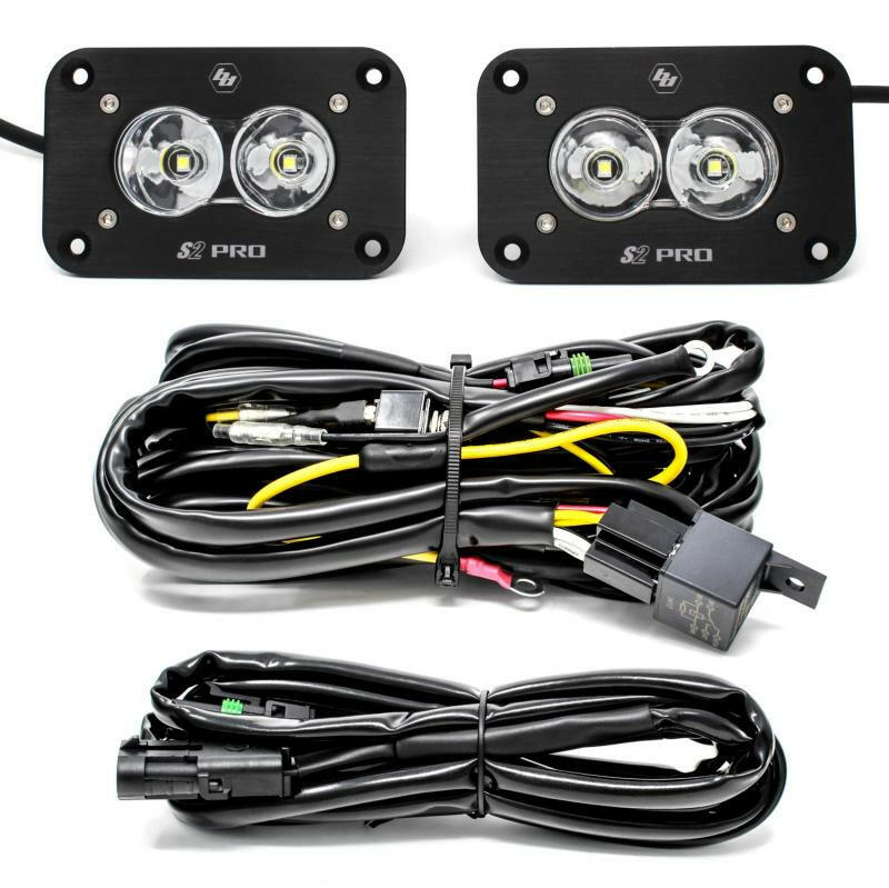 Baja Designs S2 Pro Flush Mount LED Light Pod Kit Work/Scene Pattern - Pair Light Bars & Cubes Baja Designs