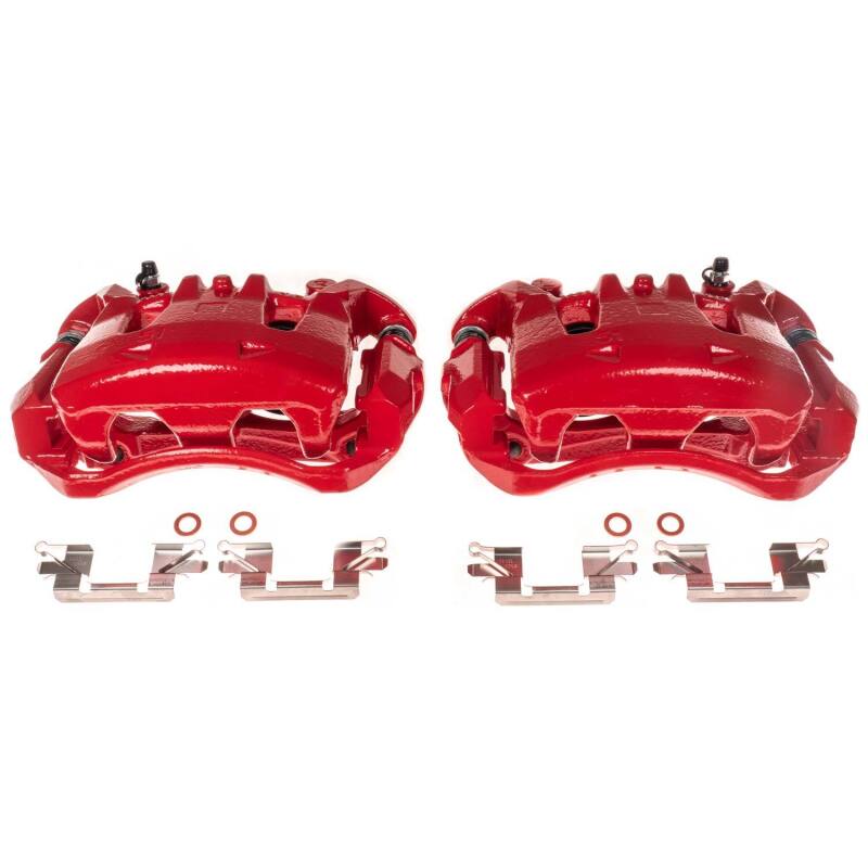 Power Stop 11-13 Nissan Leaf Front Red Calipers w/Brackets - Pair Brake Calipers - Perf PowerStop