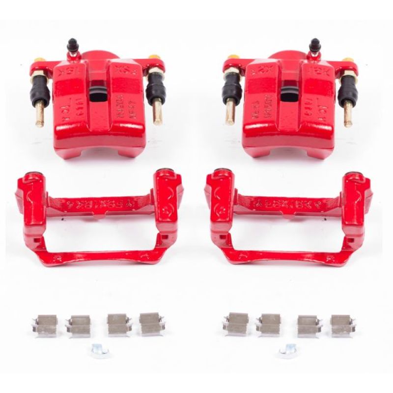Power Stop 06-15 Mazda MX-5 Miata Front Red Calipers w/Brackets - Pair Brake Calipers - Perf PowerStop