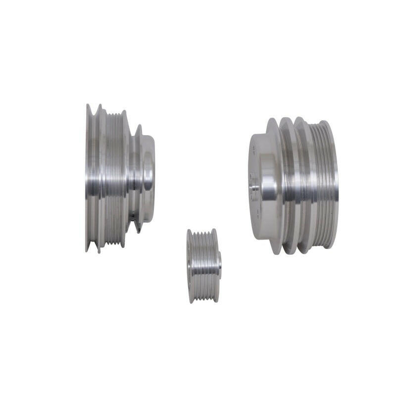 BBK 85-97 GM Truck 305 350 Underdrive Pulley Kit - Lightweight CNC Billet Aluminum (3pc) Pulleys - Crank, Underdrive BBK