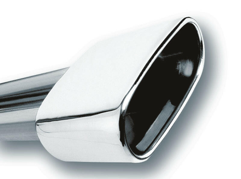 Borla 2.5in Inlet 6.69in x 3in Rectangular Rolled Angle Cut Single Inlet x 5.63in Long Exhaust Tip Tips Borla