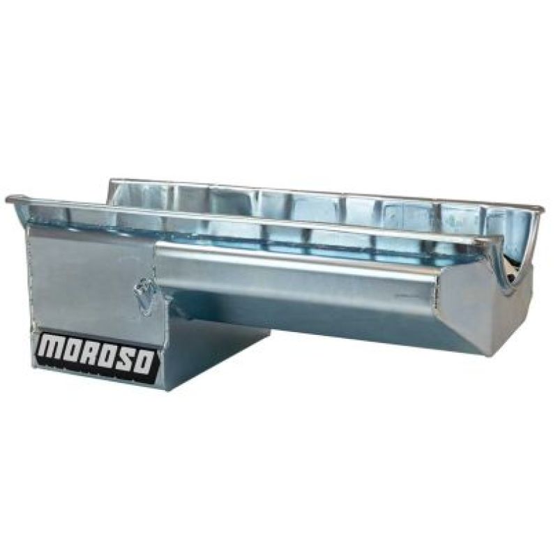Moroso BBC Gen V/VI Drag Race Steel Oil Pan - Clear Zinc Oil Pans Moroso