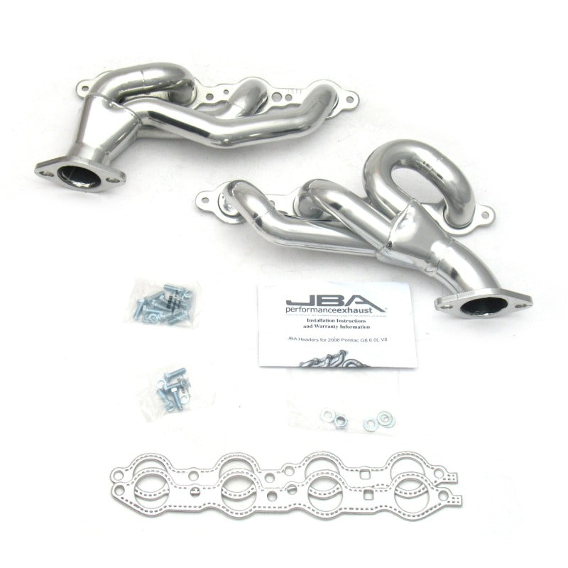 JBA 08-09 Pontiac G8 6.0/6.2L LS 1-3/4in Primary Silver Ctd Cat4Ward Header Headers & Manifolds JBA
