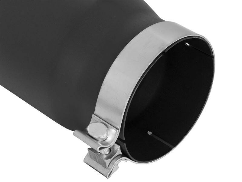 aFe Power MACH Force-Xp 5in In x 6in Out x 15in L Bolt-On 409 SS Exhaust Tip - Black Catback aFe