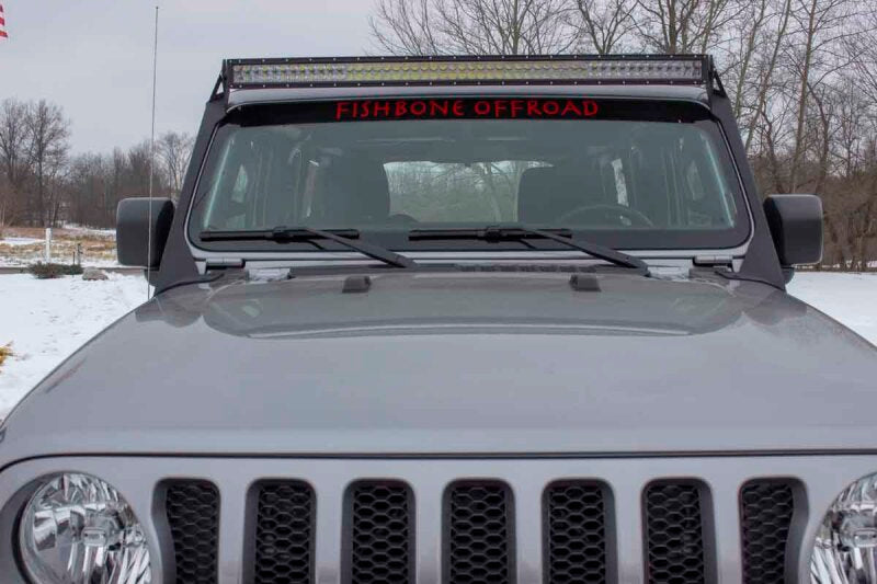 Fishbone Offroad 2018+ Jeep Wrangler JL Windshield Light Bracket Light Mounts Fishbone Offroad