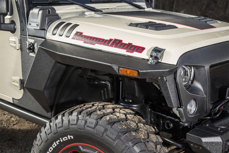 Rugged Ridge XHD Armor Fenders and Liner Kit 07-18 Jeep Wrangler JK 2-Door Body Armor & Rock Rails Rugged Ridge