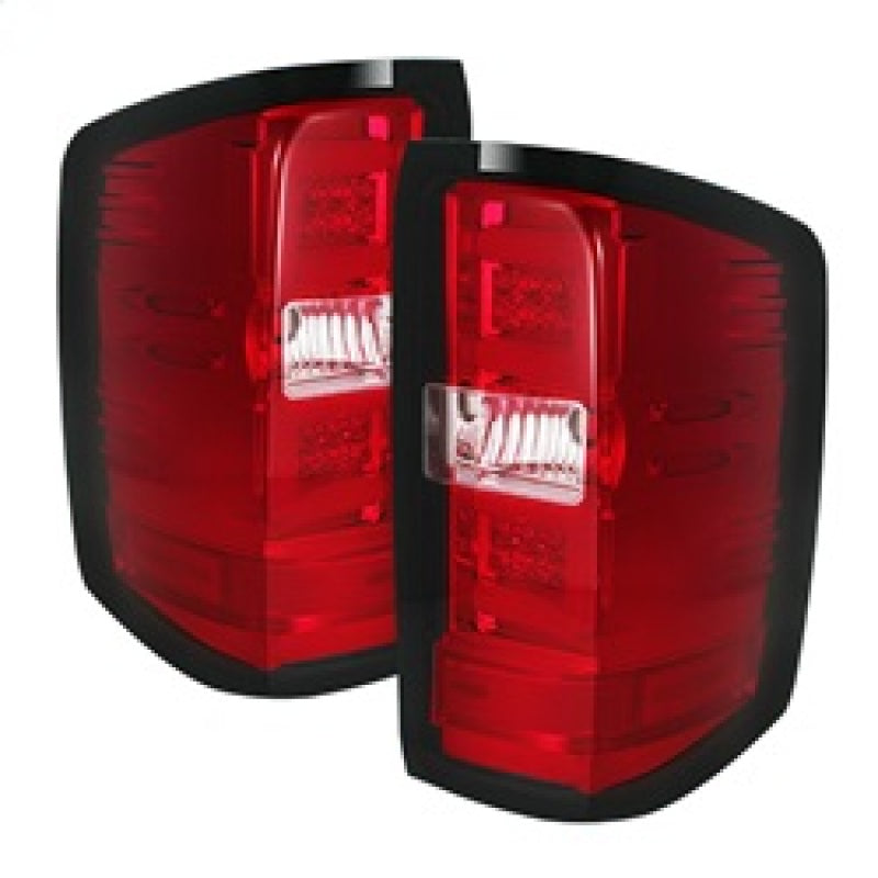 Spyder Chevy 1500 14-16 Light Bar LED Tail Lights Red Clear ALT-YD-CS14-LBLED-RC Tail Lights SPYDER