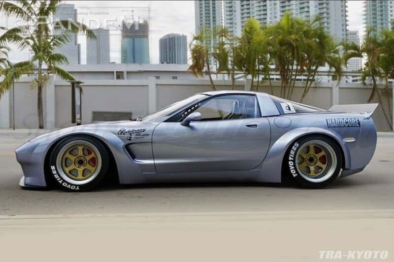 GReddy Pandem 97-04 Chevrolet Corvette C5 Fastback Coupe Rocket Bunny Full Widebody Aero Kit w/ Wing Body Kits GReddy