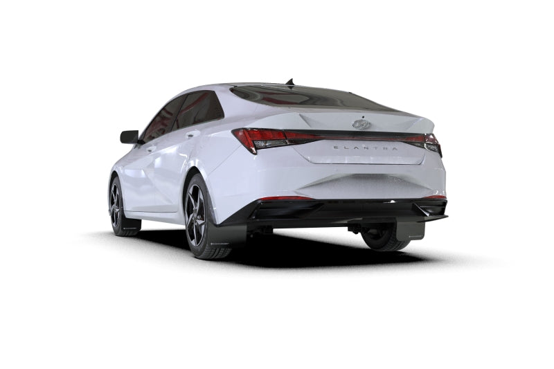 Rally Armor 21-23 Hyundai Elantra Black UR Mud Flap w/White Logo Mud Flaps Rally Armor