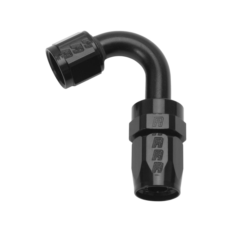 Russell Performance -8 AN Black 120 Degree Full Flow Swivel Hose End Fittings Russell