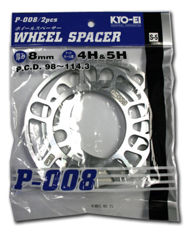 Project Kics 8MM Universal Spacers (2 Pk) Wheel Spacers & Adapters Project Kics