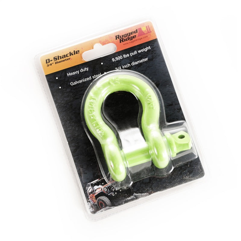 Rugged Ridge Green 9500lb 3/4in D-Shackle Shackle Kits Rugged Ridge