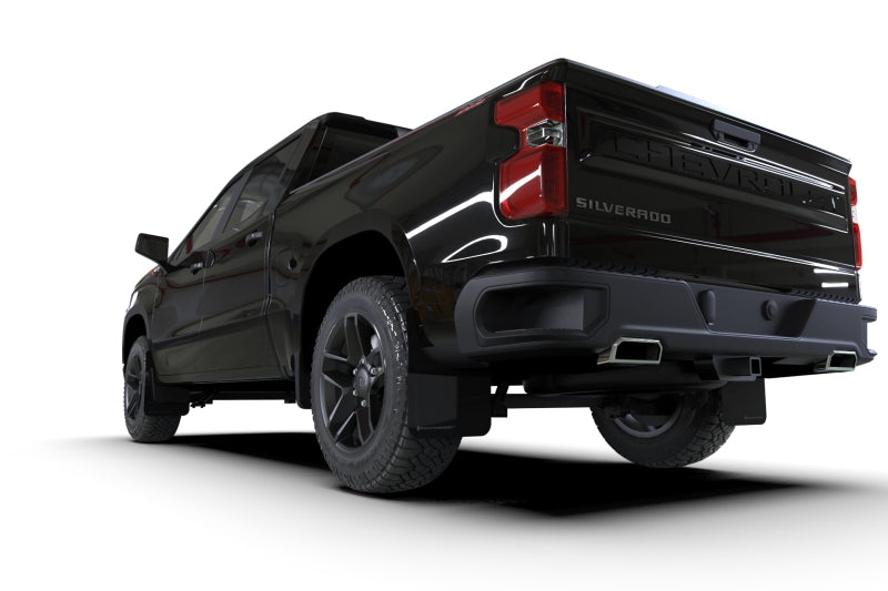 Rally Armor 19-26 Gen 4 Chevy Silverado 1500 Black UR Mud Flap Metallic Red Logo Mud Flaps Rally Armor
