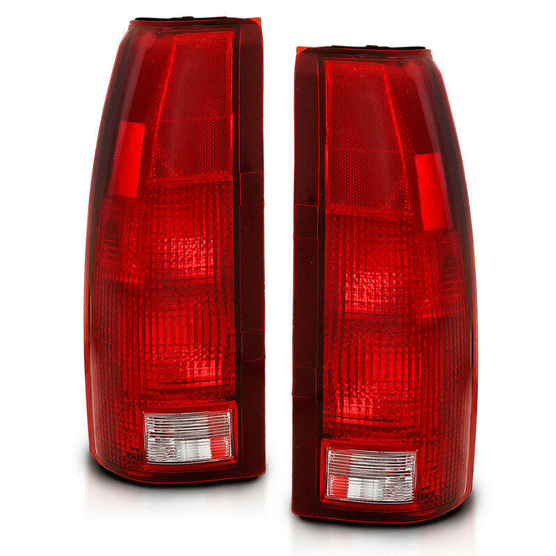 ANZO 1988-1999 Chevy C1500 Taillight Red/Clear Lens (OE Replacement) Tail Lights ANZO