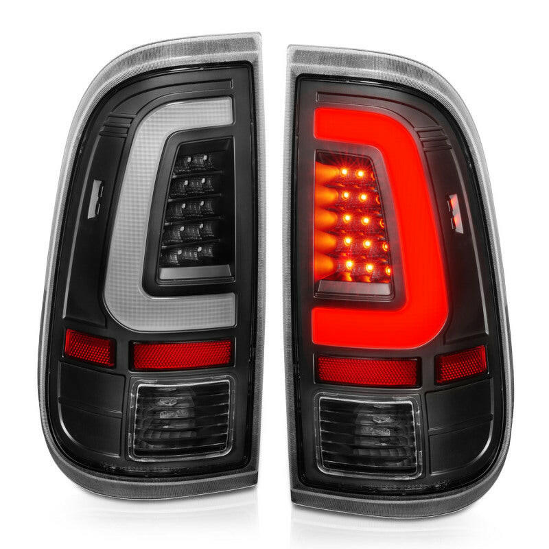 ANZO 2008-2016 Ford F-250 LED Taillights Black Housing Clear Lens (Pair) Tail Lights ANZO