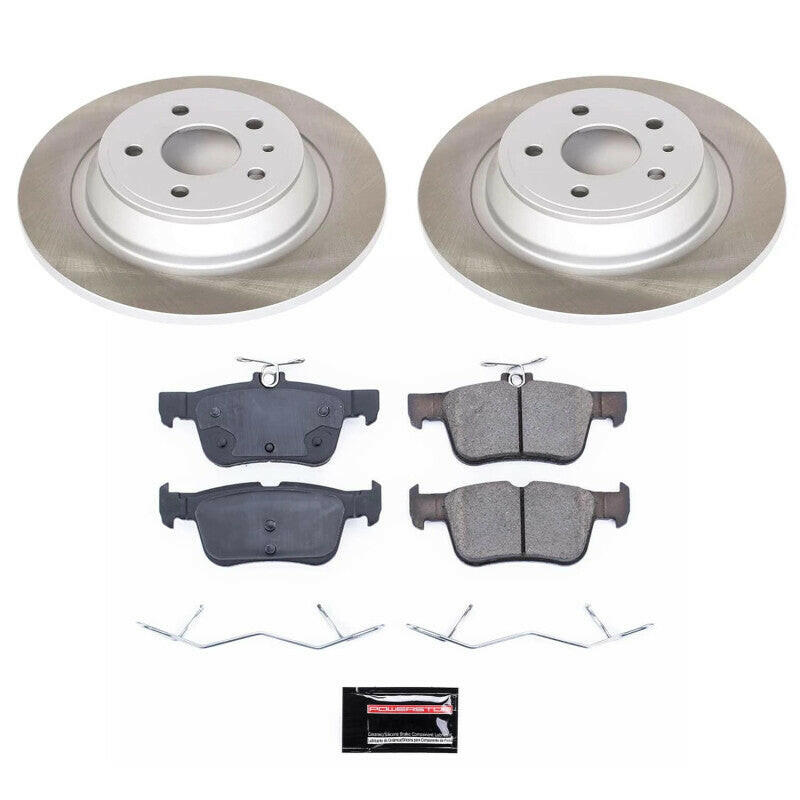 Power Stop 13-16 Lincoln MKZ Rear Semi-Coated Rotor Kit Brake Kits - Performance Blank PowerStop